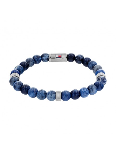 Bracelet Homme Tommy Hilfiger Perles en pierres bleues