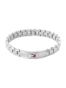 Bracelet Homme Tommy Hilfiger Nelson H-Link acier Réf 2790419