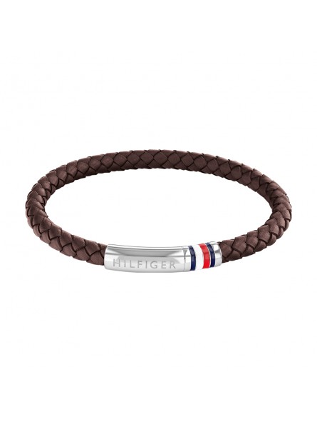 Bracelet Homme Tommy Hilfiger Cuir tressé marron