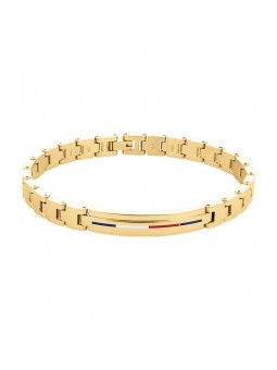 Bracelet Homme Tommy Hilfiger Iconic maille acier doré Réf 2790311