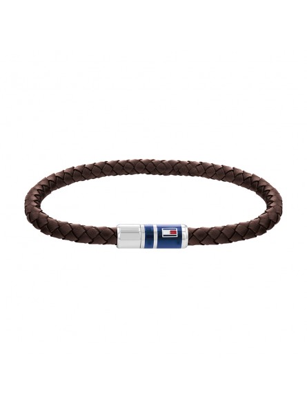Bracelet Homme Tommy Hilfiger Casual cuir tressé marron