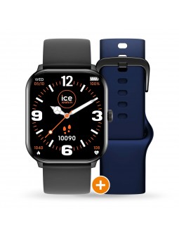 ICE smart - ICE 1.0 - Acier noir avec 2 bracelets Noir et Bleu marine - 1.85