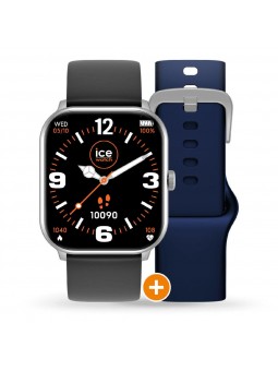 ICE smart - ICE 1.0 - Acier gris avec 2 bracelets Noir et Bleu marine - 1.85