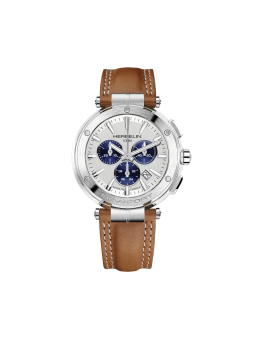 Herbelin - Montre Homme Newport - Chrono - Bracelet cuir marron - Ref 37688A42GD