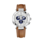 Herbelin - Montre Homme Newport - Chrono - Bracelet cuir marron - Ref 37688A42GD