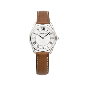 Montre Femme HERBELIN Equinoxe Argent Blanc Acier Cuir - 17497AP08GD