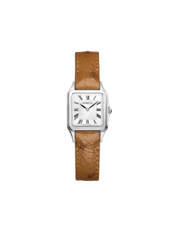 Montre Femme HERBELIN Luna Blanc Acier Cuir Autruche - 17457AP01GD