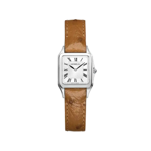 Montre Femme HERBELIN Luna Blanc Acier Cuir Autruche - 17457AP01GD
