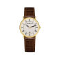 Montre Femme HERBELIN Classique Blanc Acier PVD Or Cuir - 16845P08MA