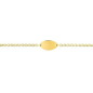 Bracelet Ibb Jaseron Plaque Ovale 1000133 - Marque Collection Elsass Bijouterie  Or 750/1000 - Couleur Jaune -