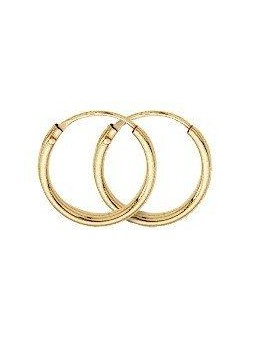 Boucles D'Oreilles Créoles Fil Rond 1,0 - 10 Mm 1000500 - Marque Collection Elsass Bijouterie  Or 750/1000 - Couleur Jaune -