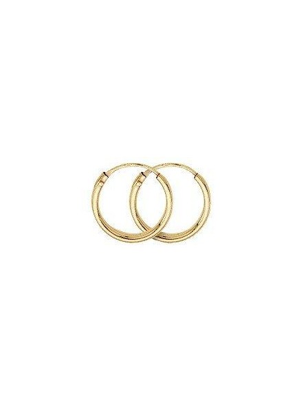 Boucles D'Oreilles Créoles Fil Rond 1,0 - 10 Mm 1000500 - Marque Collection Elsass Bijouterie  Or 750/1000 - Couleur Jaune -