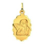 Pendentif Médaille Ange Ovale Dentelee 1000735 - Marque Collection Elsass Bijouterie  Or 750/1000 - Couleur Jaune -