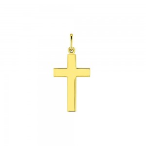 Boucles D'Oreilles Croix Fil Carre 1000819 - Marque Collection Elsass Bijouterie  Or 750/1000 - Couleur Jaune -