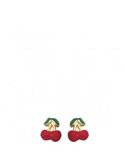 Boucles D'Oreilles Boucles D'Oreillescerise Emaille 1002596 - Marque Collection Elsass Bijouterie  Or 750/1000 - Couleur Jaune -