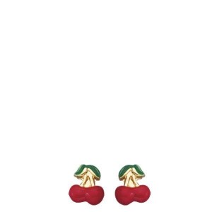 Boucles D'Oreilles Boucles D'Oreillescerise Emaille 1002596 - Marque Collection Elsass Bijouterie  Or 750/1000 - Couleur Jaune -