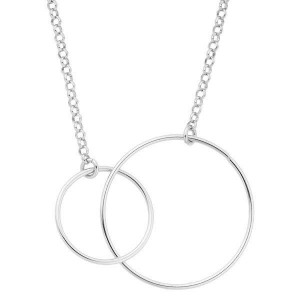 Collier Motif 2 Cercles Évidés 42 Cm