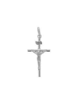 Boucles D'Oreilles Croix Christ Argent 1003287 - Marque Collection Elsass Bijouterie  Argent 925/1000 - Couleur Blanc