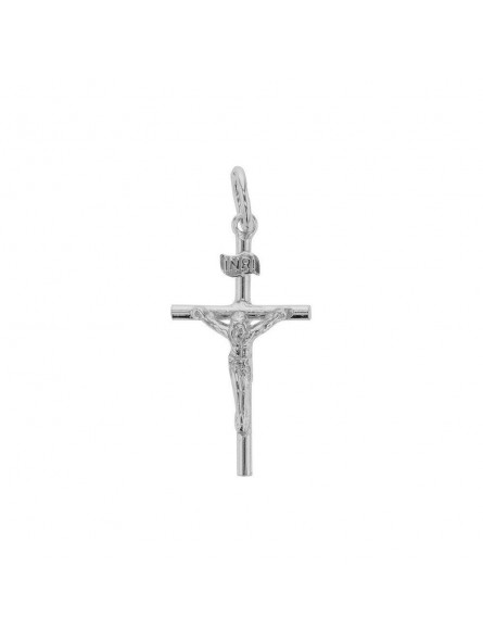 Boucles D'Oreilles Croix Christ Argent 1003287 - Marque Collection Elsass Bijouterie Argent 925/1000 - Couleur Blanc Boucles D'Oreilles Croix Christ Argent 1003287 - Marque Collection Elsass Bijouterie Argent 925/1000 - Couleur Blanc