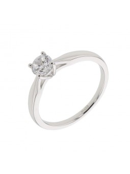 Bague Solitaire Quatre Griffes 1003638 - Marque Collection Elsass Bijouterie  Argent 925/1000 - Couleur Blanc Oxyde De Zirconium