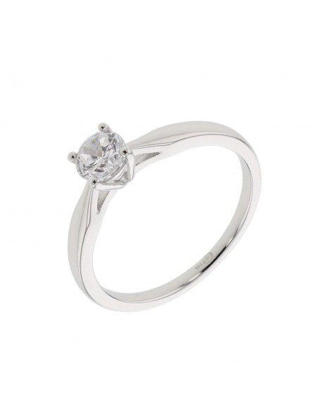 Bague Solitaire Quatre Griffes 1003638 - Marque Collection Elsass Bijouterie  Argent 925/1000 - Couleur Blanc Oxyde De Zirconium