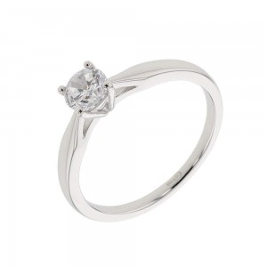 Bague Solitaire Quatre Griffes 1003638 - Marque Collection Elsass Bijouterie  Argent 925/1000 - Couleur Blanc Oxyde De Zirconium