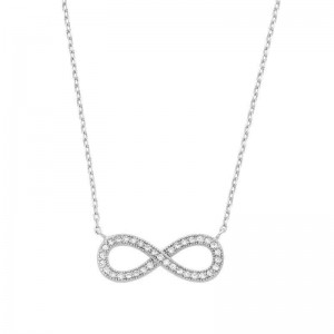 Collier Multi Oxydes Fantaisie   Infini   Ag925 1003778 - Marque Collection Elsass Bijouterie  Argent 925/1000 - Couleur Blanc