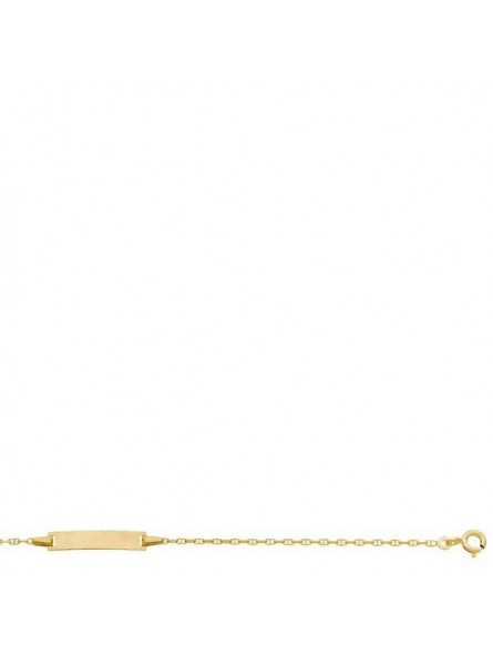 Bracelet Identite Bebe Marine Plaque Rectangle 1004511 - Marque Collection Elsass Bijouterie  Or 375/1000 - Couleur Jaune -