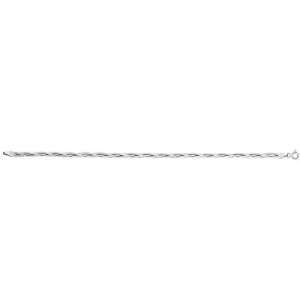 Bracelet Tresse 3 Fils Or Blanc