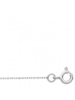 Collier Chaine Forcat 0,8 Mm Or Blanc Rhodie Blanc 1004790 - Marque Collection Elsass Bijouterie  Or 375/1000 - Couleur Blanc