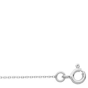 Collier Chaine Forcat 0,8 Mm Or Blanc Rhodie Blanc 1004790 - Marque Collection Elsass Bijouterie  Or 375/1000 - Couleur Blanc