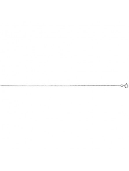 Collier Gourmette 0,80 Mm Or Blanc Rhodie Blanc 1004798 - Marque Collection Elsass Bijouterie  Or 375/1000 - Couleur Blanc