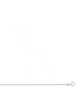 Collier Gourmette 1,20 Mm Or Blanc Rhodie Blanc 1004802 - Marque Collection Elsass Bijouterie  Or 375/1000 - Couleur Blanc