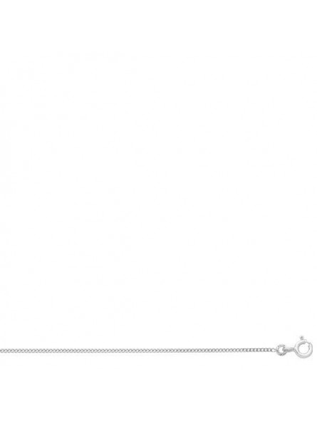 Collier Gourmette 1,20 Mm Or Blanc Rhodie Blanc 1004802 - Marque Collection Elsass Bijouterie  Or 375/1000 - Couleur Blanc