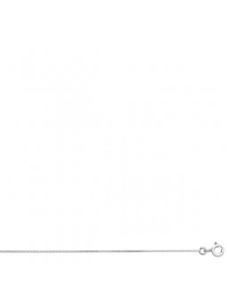 Collier Gourmette 0,80 Mm Or Blanc Rhodie Blanc 1004870 - Marque Collection Elsass Bijouterie  Or 375/1000 - Couleur Blanc