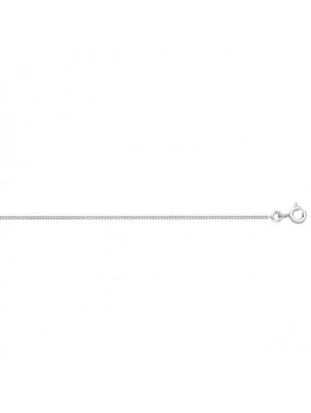 Collier Gourmette 1,00 Mm Or Blanc Rhodie Blanc 1004872 - Marque Collection Elsass Bijouterie  Or 375/1000 - Couleur Blanc