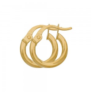 Boucles D'Oreilles Créoles Fil Torsadé 1,5 Ø8 Mm 1005148 - Marque Collection Elsass Bijouterie  Or 375/1000 - Couleur Jaune -