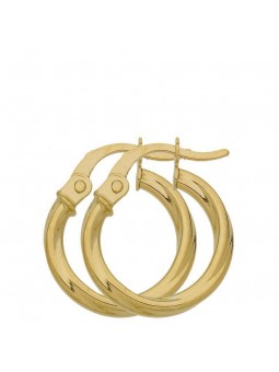 Boucles D'Oreilles Créoles Fil Torsadé 1,5 Ø 10 Mm 1005154 - Marque Collection Elsass Bijouterie  Or 375/1000 - Couleur Jaune -