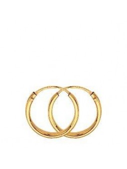 Boucles D'Oreilles Créoles Fil 1 Ø10 Mm 1005166 - Marque Collection Elsass Bijouterie  Or 375/1000 - Couleur Jaune -