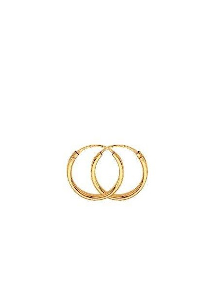 Boucles D'Oreilles Créoles Fil 1 Ø10 Mm 1005166 - Marque Collection Elsass Bijouterie  Or 375/1000 - Couleur Jaune -