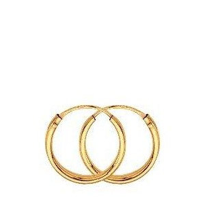 Boucles D'Oreilles Créoles Fil 1 Ø10 Mm 1005166 - Marque Collection Elsass Bijouterie  Or 375/1000 - Couleur Jaune -