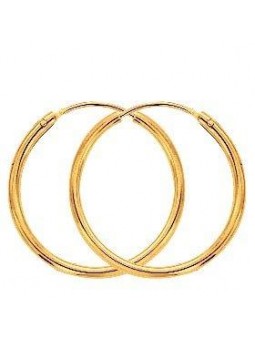 Boucles D'Oreilles Créoles Fil 1,2 Ø16 Mm 1005170 - Marque Collection Elsass Bijouterie  Or 375/1000 - Couleur Jaune -