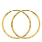 Boucles D'Oreilles Creoles Fil Rond 1,2 20 Mm  Or J 1005171 - Marque Collection Elsass Bijouterie  Or 375/1000 - Couleur Jaune -