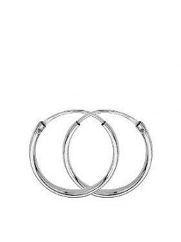 Boucles D'Oreilles Créoles Fil 1 Ø12 Mm 1005285 - Marque Collection Elsass Bijouterie  Or 375/1000 - Couleur Blanc