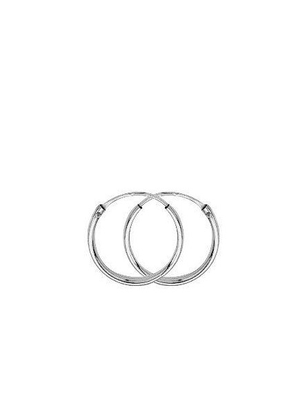 Boucles D'Oreilles Créoles Fil 1 Ø12 Mm 1005285 - Marque Collection Elsass Bijouterie  Or 375/1000 - Couleur Blanc