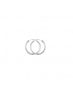 Boucles D'Oreilles Créoles Fil 1,2 Ø14 Mm 1005287 - Marque Collection Elsass Bijouterie  Or 375/1000 - Couleur Blanc