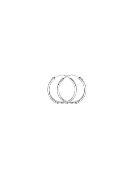 Boucles D'Oreilles Créoles Fil 1,2 Ø14 Mm 1005287 - Marque Collection Elsass Bijouterie  Or 375/1000 - Couleur Blanc