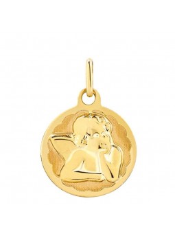 Médaille Ange Ronde or jaune