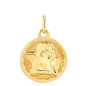Médaille Ange Ronde or jaune