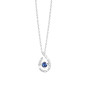 Collier Diamants 0,004 Ct Saphir 0,10 Ct Or Blanc 1005918 - Marque Collection Elsass Bijouterie  Or 375/1000  Saphir